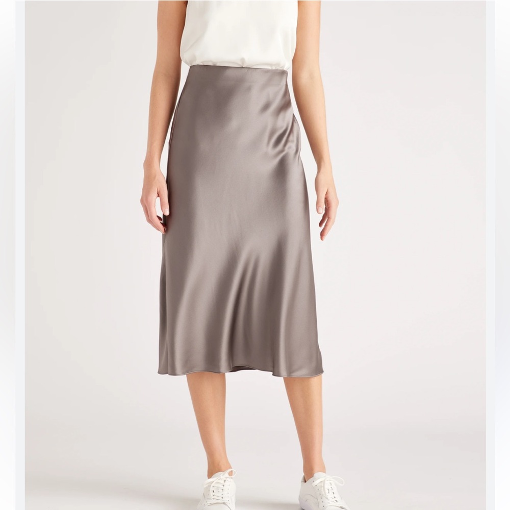 Quince Gray Midi Skirt